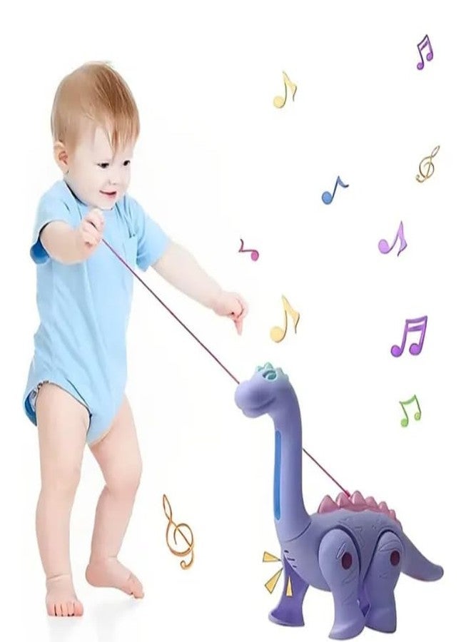 Manos Dinosaur Baby Toddler Stroller Push Button Pull Toy for Boys and Girls, Multicolour - Image 3